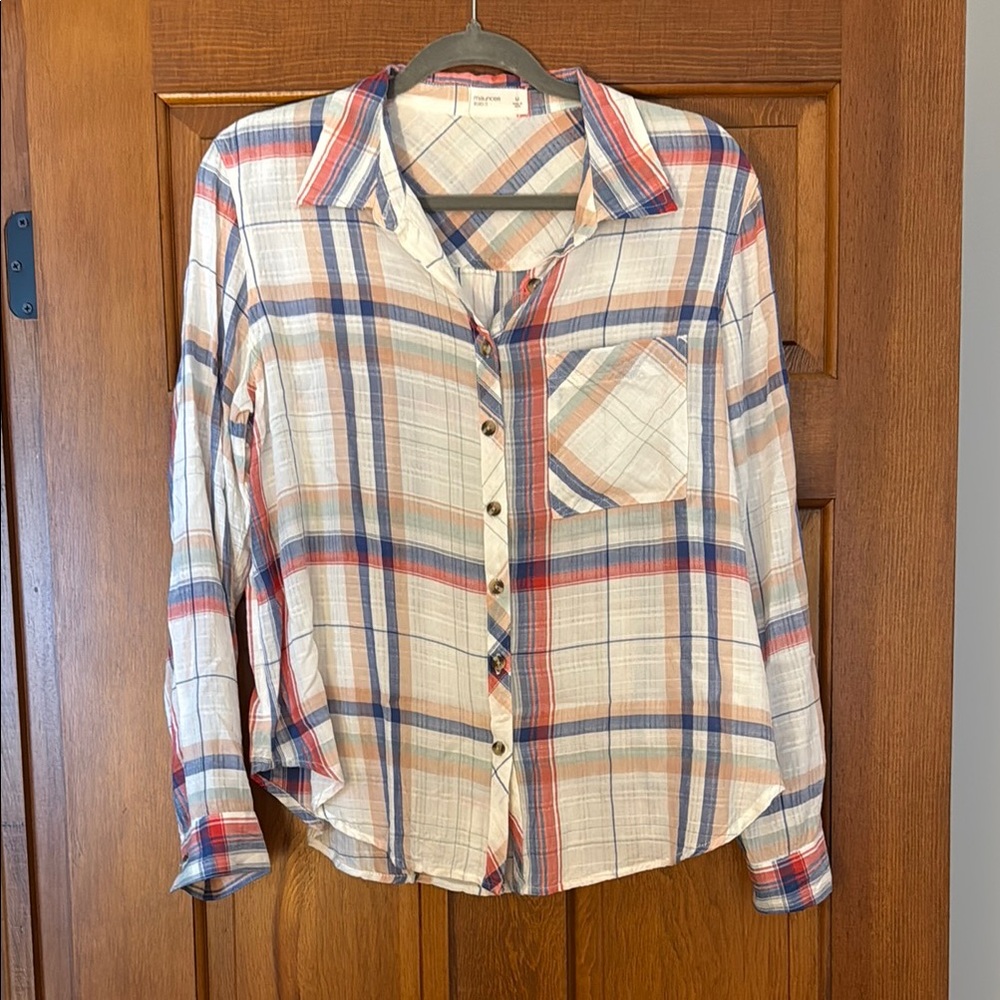 Maurices Multicolor Plaid Shirt